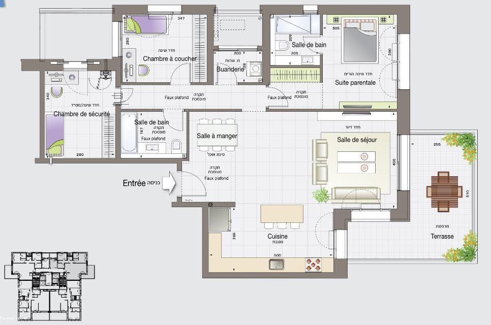 Appartement 4 pièces  Ashdod City 210-IBL-1766