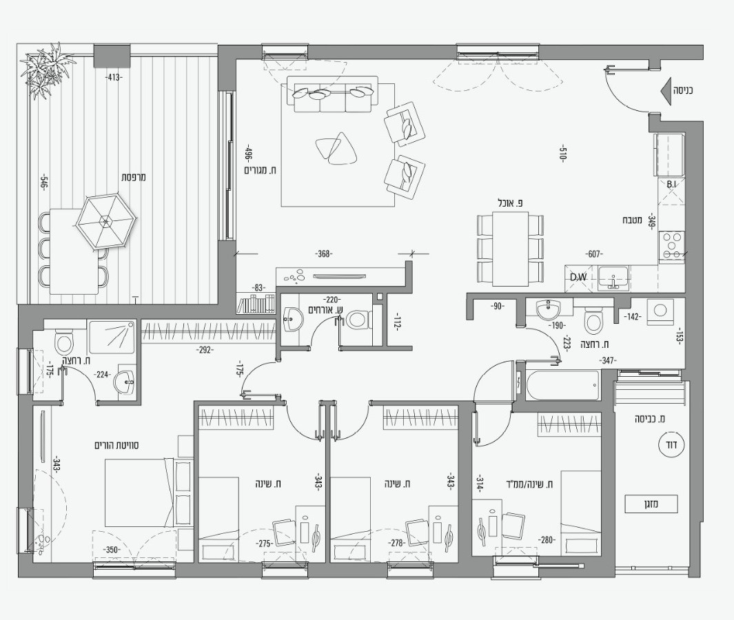 דירה 3 חדרים  נתניה ים 342-IBL-6563