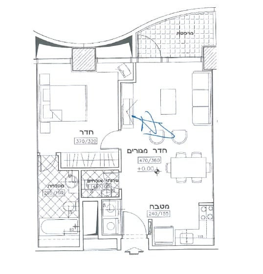 דירה 2 חדרים  תל אביב נווה צדק 457-IBL-1289