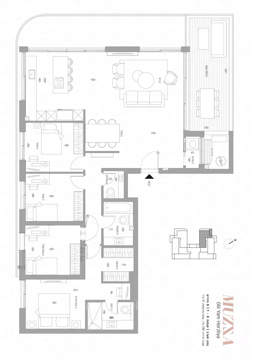 Rez de jardin 5 pièces  Herzliya Galil Yam 144-IBL-665