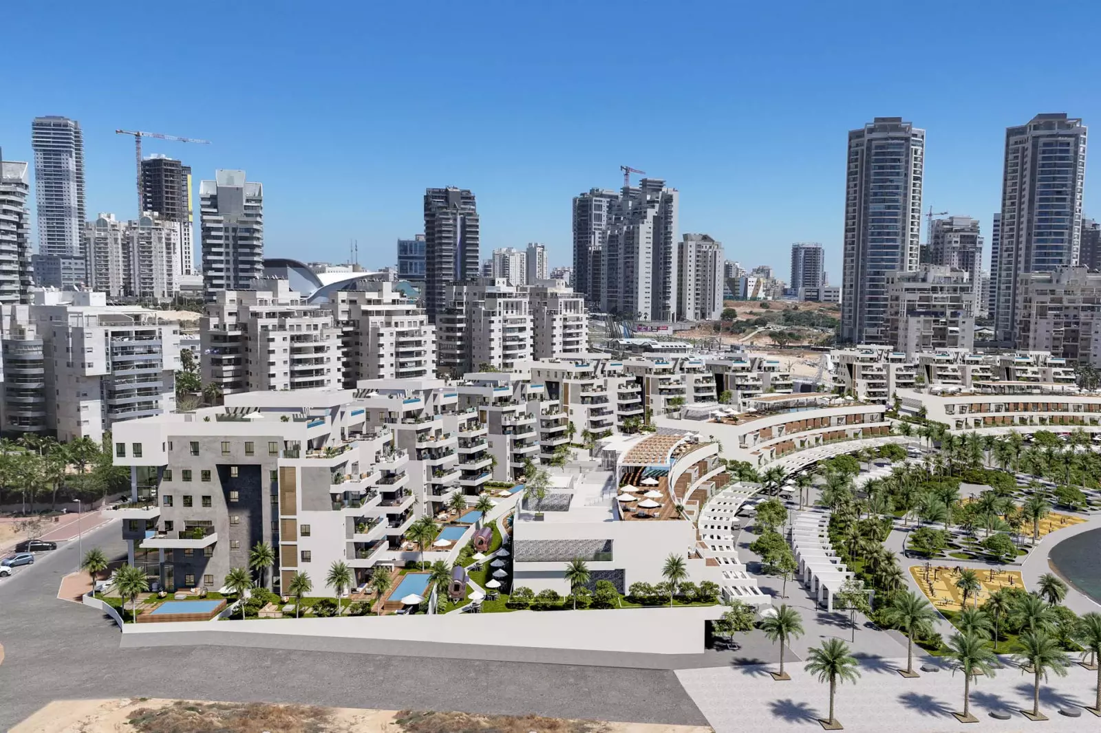 Mini-Penthouse 3 pièces  Ashdod Marina 210-IBL-2058