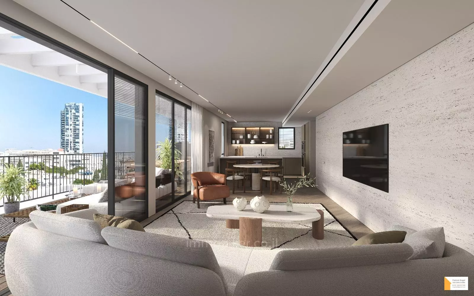 Penthouse 4 pièces  Tel Aviv Centre Ville 232-IBL-3786