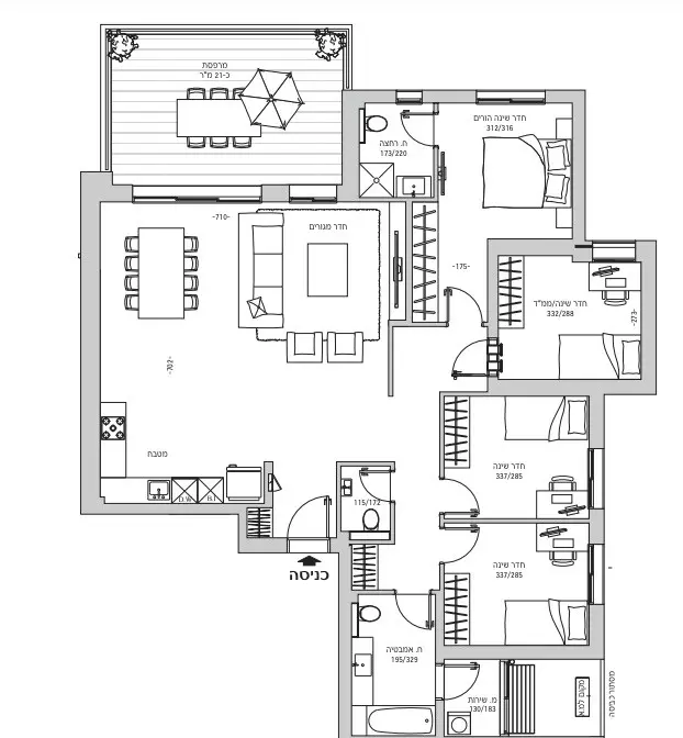 Appartement 3 pièces  Rishon Le Tzion Centre ville 342-IBL-6231