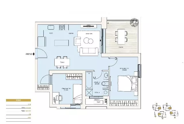 Appartement 3 pièces  Herzliya Gan Rachal 342-IBL-6326