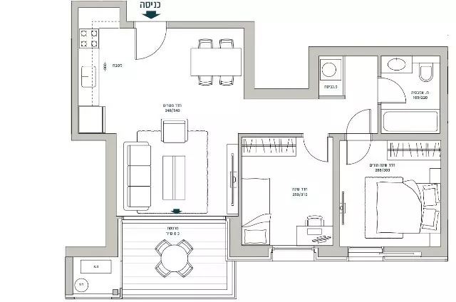 Appartement 3 pièces  Jerusalem Kiryat Yovel 342-IBL-6349