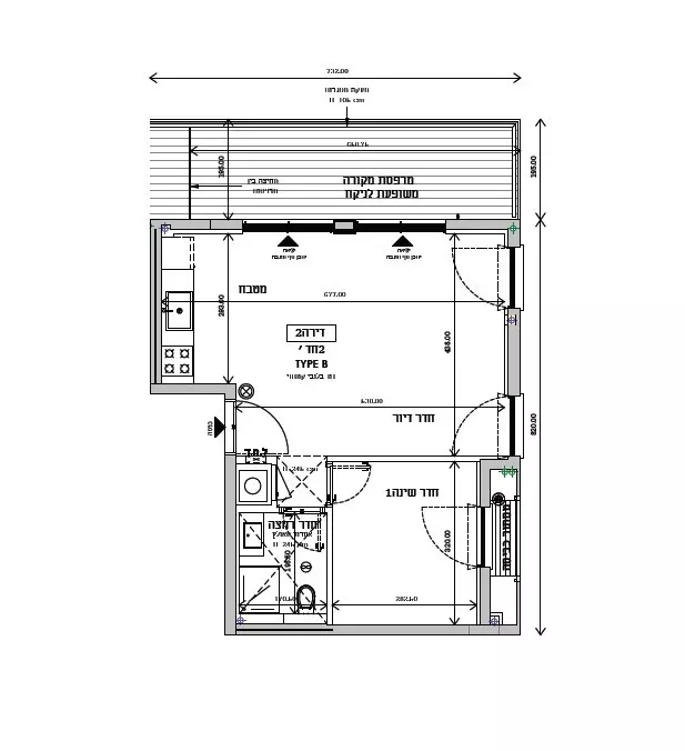 Appartement 2 pièces  Tel Aviv Lev Tel-Aviv 342-IBL-6580