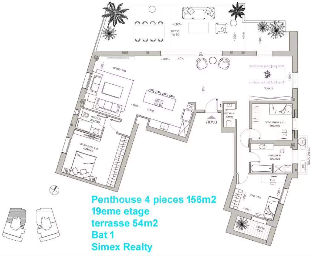 Penthouse 4 pièces  Jerusalem Kiryat Yovel 427-IBL-612