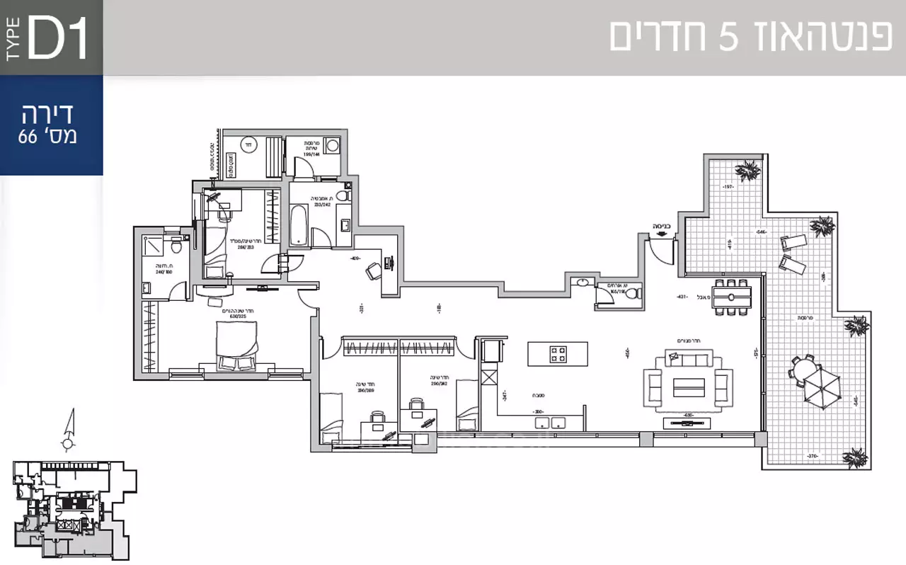 Penthouse 5 pièces  Jerusalem Beit Vagan 427-IBL-650