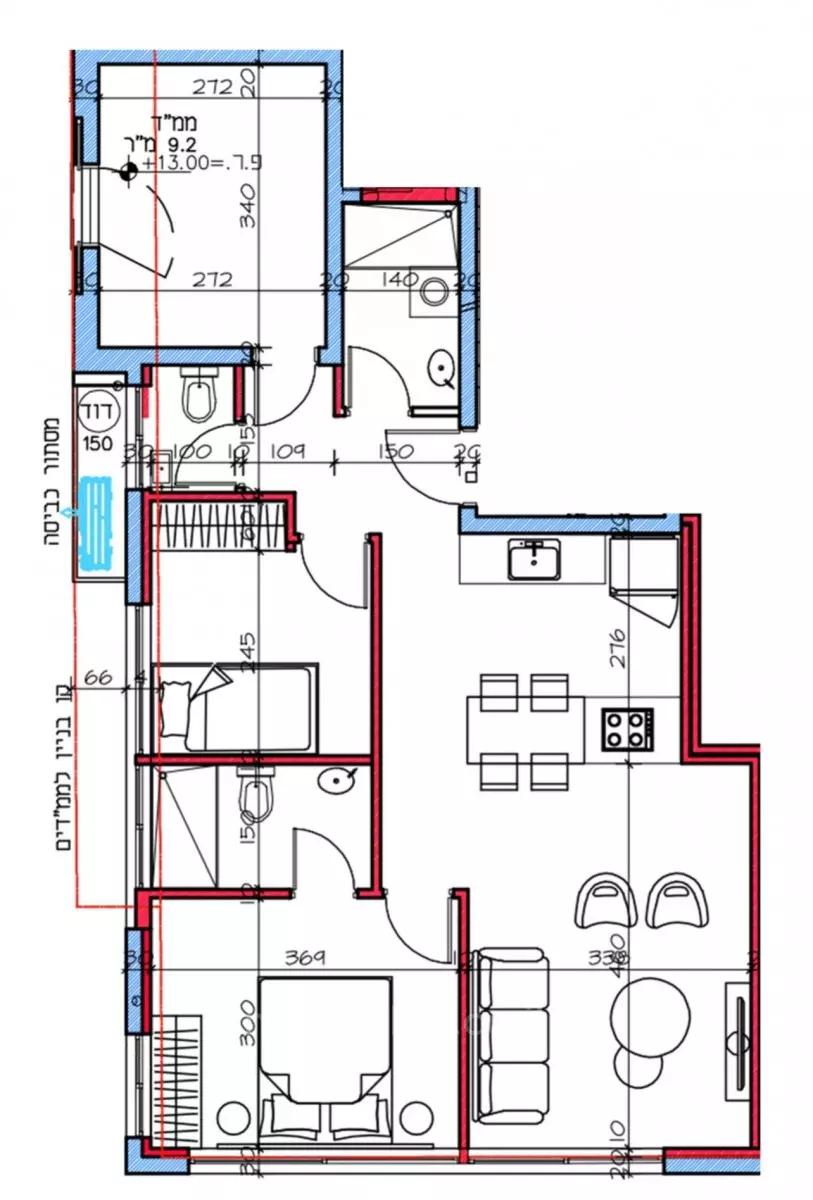 Appartement 3 pièces  Tel Aviv Habima 457-IBL-1032