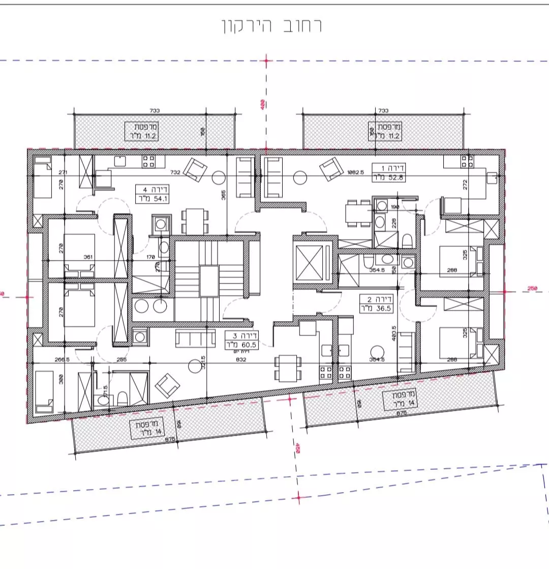 Appartement 3 pièces  Tel Aviv 1ere ligne mer 457-IBL-1426