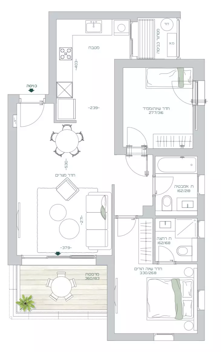 Appartement 3 pièces  Bat yam Bat yam 511-IBL-1644